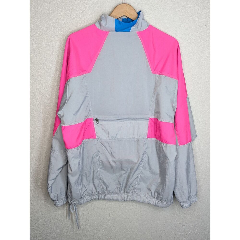 Nike Vaporwave Windbreaker Jacket Mens Medium Zip Gray Pink AJ2299-012 Packable - Picture 5 of 12
